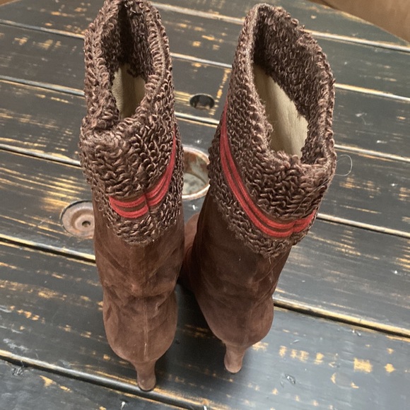 *VINTAGE* Yves Saint Laurent Brown Suede Boots - Picture 7 of 17